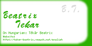 beatrix tekar business card